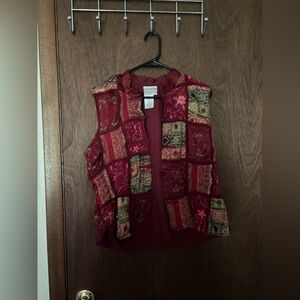 Coldwater Creek Embroidered Grandmacore Vest size large